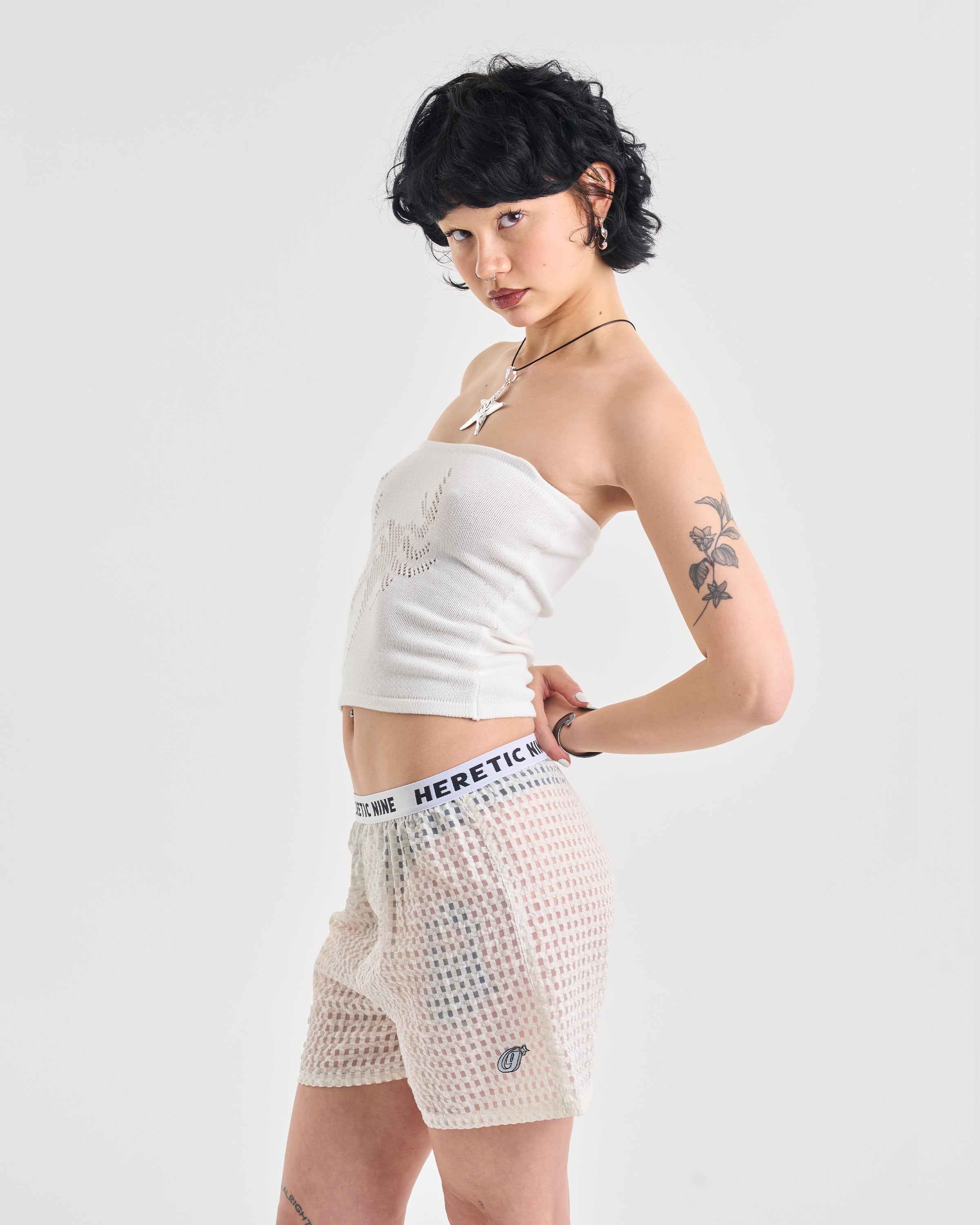 Borrowed Sheer Waffle Boxer shorts